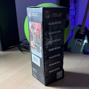 NFL Baltimore Ravens Table Top Stackers, Black and Silver,  Party Game, Board